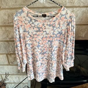 Lee Floral Blouse - Pink and Blue Medium
